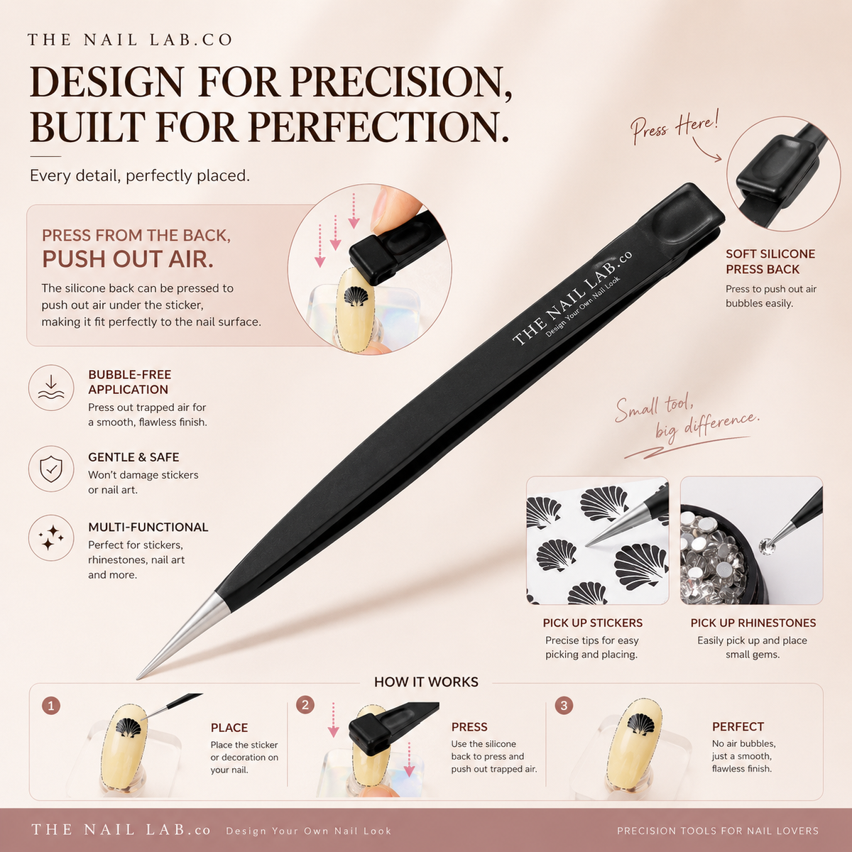 THE NAIL LAB 2-in-1 Nail Precision Tool
