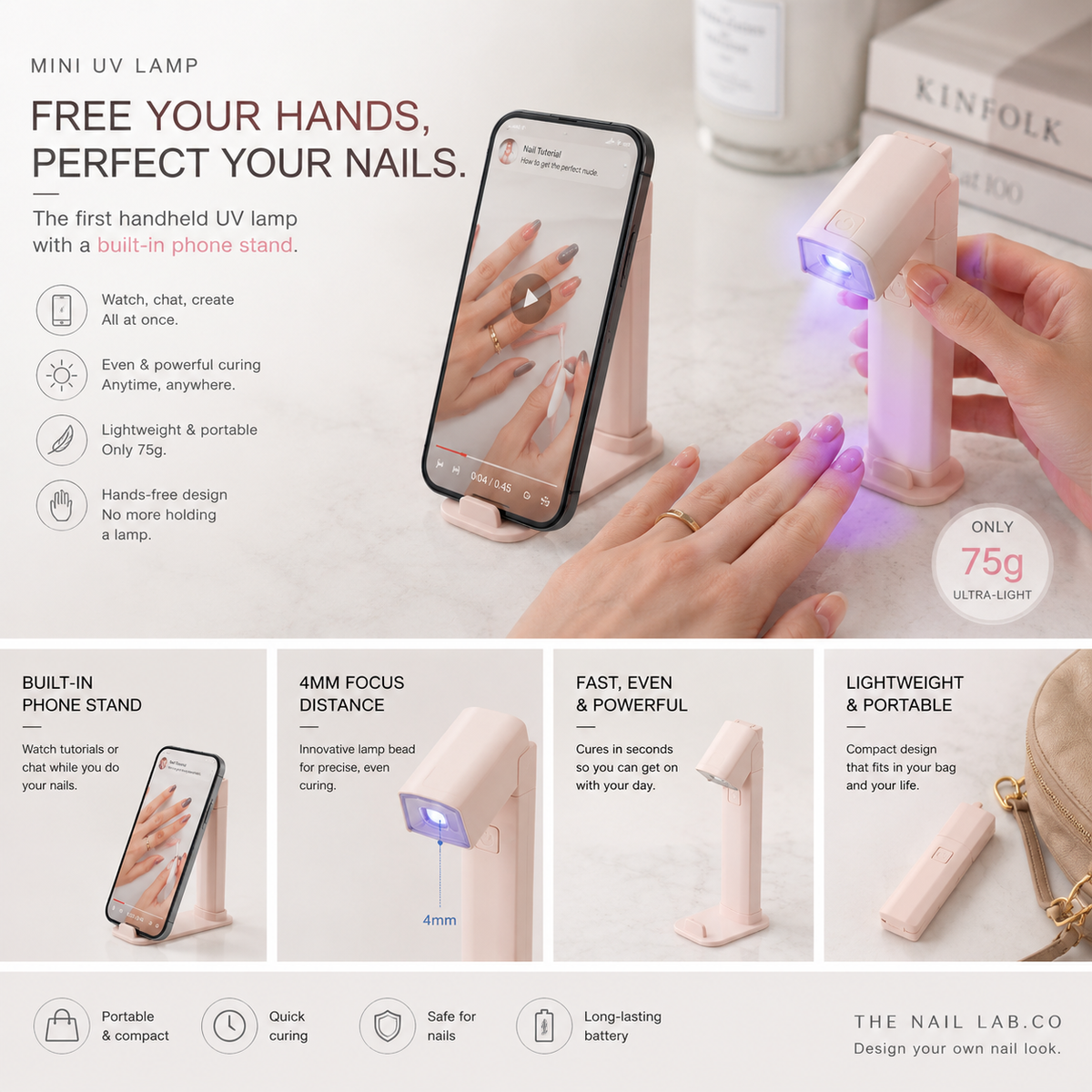 MINI Cordless Travel UV LED Lamp