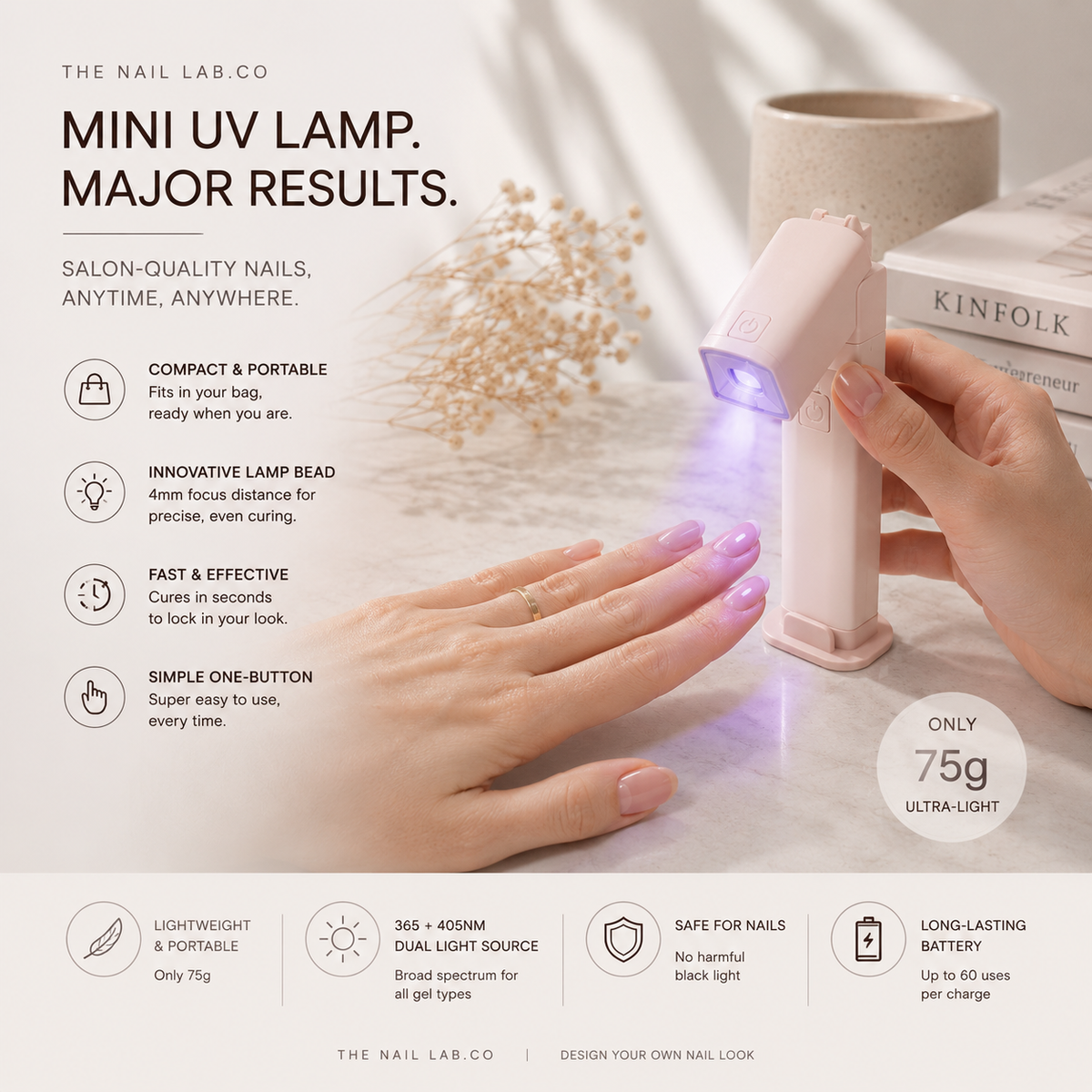 MINI Cordless Travel UV LED Lamp